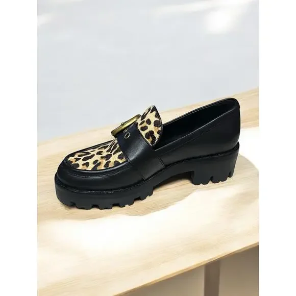 Coach G2452 Grand Calf Hair Leopard Loafer Size 6B - Picture 3 of 11